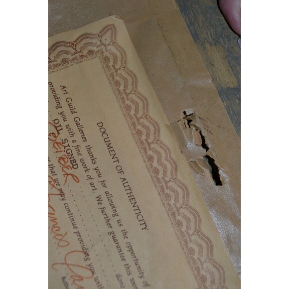 Vintage Signed Oil Painting K. Beiber Rustic Primitive Landscape Framed - Picture 4 of 4